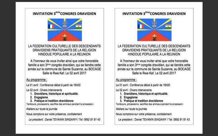 3ÈME CONGRÈS TAMOUL DRAVIDIENS DE LA RÉUNION