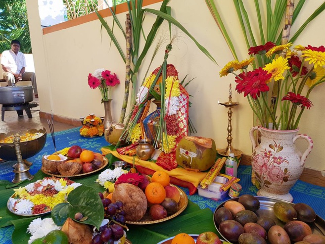 LE PONGAL CÉLÉBRÉE  À L'ASHRAM DU PORT 