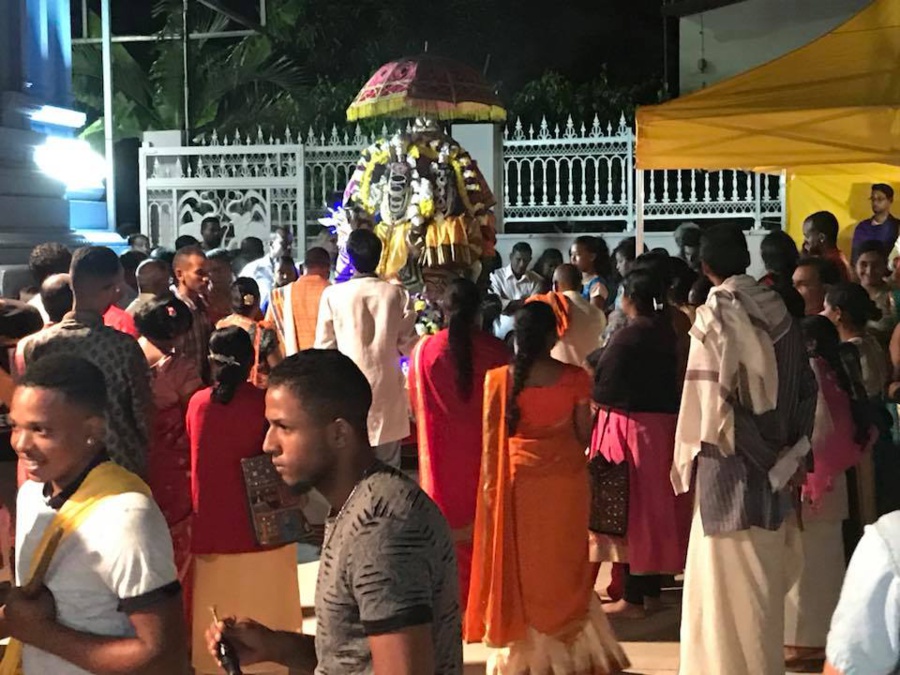 DÉBUT DE SHIVA TIROUVARNAM BRAHMOTSAVAM AU TEMPLE CHOCALINGOM MINATCHY DE TAMATAVE 