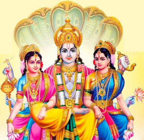 VISHNU AVEC SHRIDEVI ET BHUDEVI VISHNU AVEC SHRIDEVI ET BHUDEVI