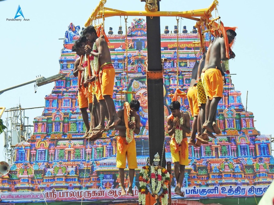 CÉLÉBRATION DE PANGUNI UTHIRAM 2019 AU TEMPLE KALAPET DE PONDICHÉRY 