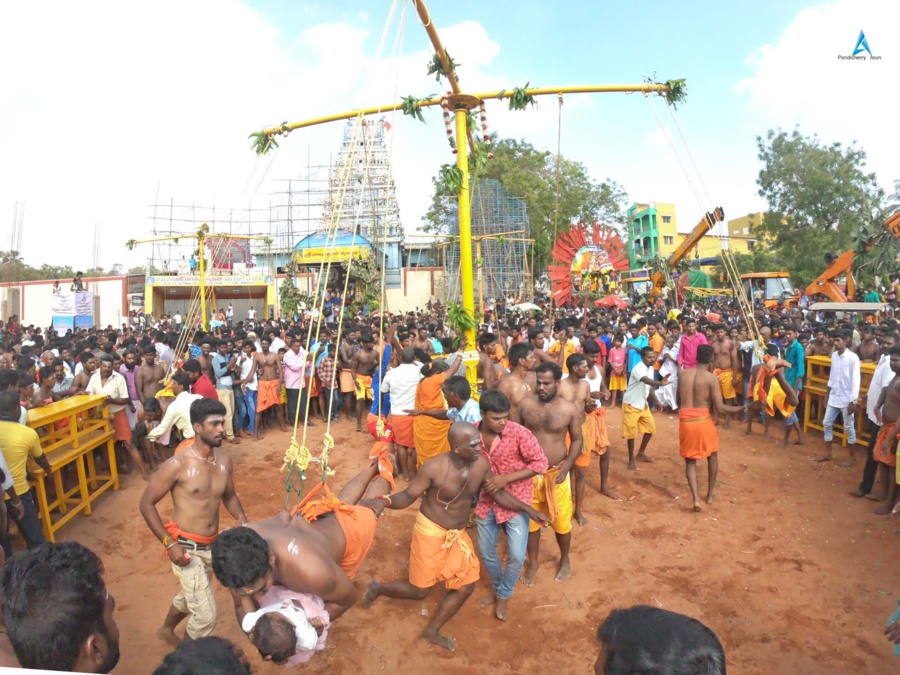 CÉLÉBRATION DE PANGUNI UTHIRAM 2019 AU TEMPLE KALAPET DE PONDICHÉRY 