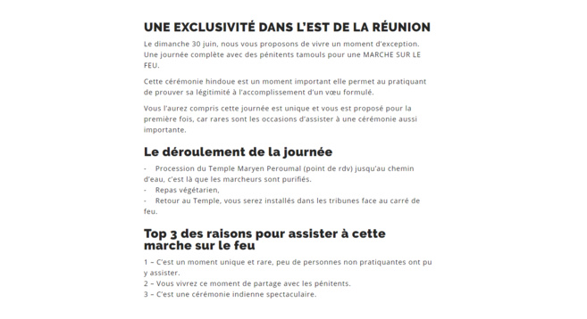 QUAND L'OFFICE DU TOURISME FAIT PAYÉ POUR ASSISTER À  UNE MARCHE SUR LE FEU