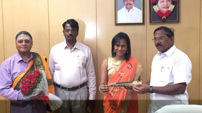 LA DÉPUTÉE NADIA RAMASSAMY S'EST ENTRETENUE AVEC LE MINISTRE DE LA CULTURE D’ÉTAT TAMOUL LA DÉPUTÉE NADIA RAMASSAMY S'EST ENTRETENUE AVEC LE MINISTRE DE LA CULTURE D’ÉTAT TAMOUL