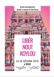 LIBÉR NOUT KOYLOU TI-BAZAR : LE 20 DÉSANM 2019 À 9H00 LIBÉR NOUT KOYLOU TI-BAZAR : LE 20 DÉSANM 2019 À 9H00