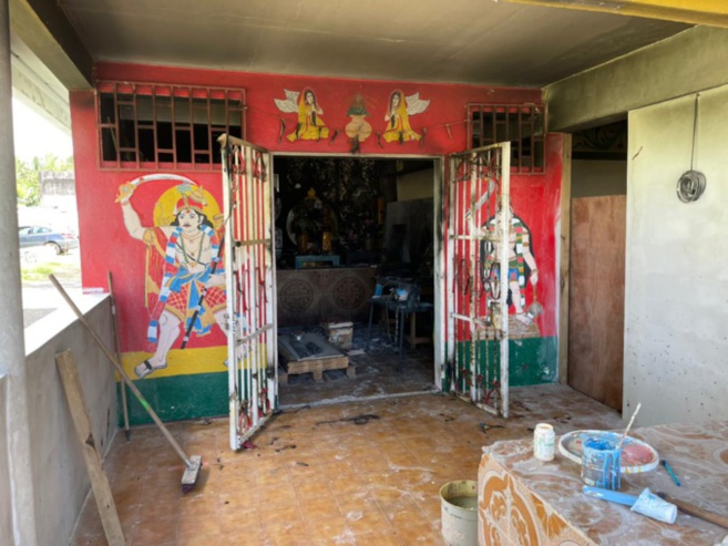 TEMPLE PANDIALÉ À SAINT-ANDRÉ : ENTRE STATUES VOLÉES ET KÔVIL INCENDIÉES TEMPLE PANDIALÉ À SAINT-ANDRÉ : ENTRE STATUES VOLÉES ET KÔVIL INCENDIÉES