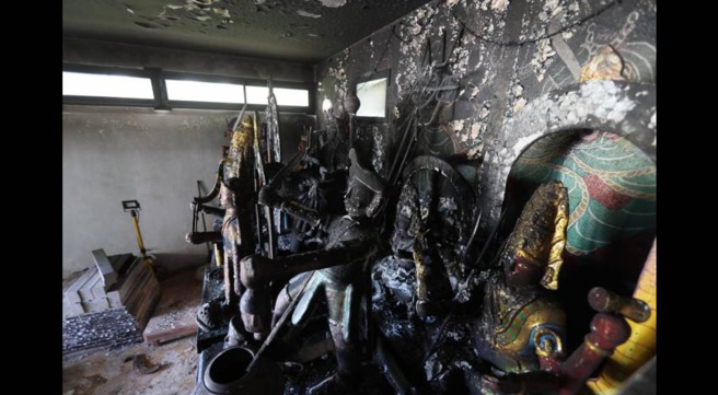 TEMPLE PANDIALÉ À SAINT-ANDRÉ : ENTRE STATUES VOLÉES ET KÔVIL INCENDIÉES TEMPLE PANDIALÉ À SAINT-ANDRÉ : ENTRE STATUES VOLÉES ET KÔVIL INCENDIÉES