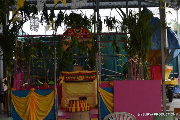 DÉBUT DES FESTIVITÉS POUR LA DÉESSE MARIAMMAN AU TEMPLE SIVA SOUPRAMANIEN DE ST-BENOIT