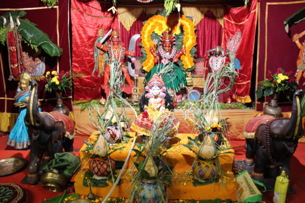 DÉBUT DES FESTIVITÉS EN L'HONNEUR DE KÂLI AU TEMPLE PANDIALE PRIMAT DE ST-DENIS 2016