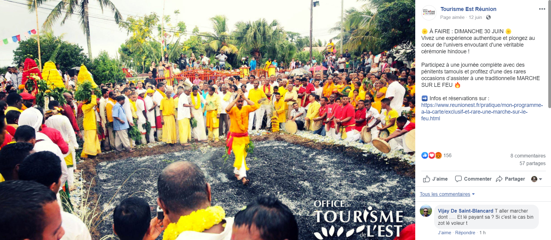 QUAND L'OFFICE DU TOURISME FAIT PAYÉ POUR ASSISTER À  UNE MARCHE SUR LE FEU QUAND L'OFFICE DU TOURISME FAIT PAYÉ POUR ASSISTER À  UNE MARCHE SUR LE FEU