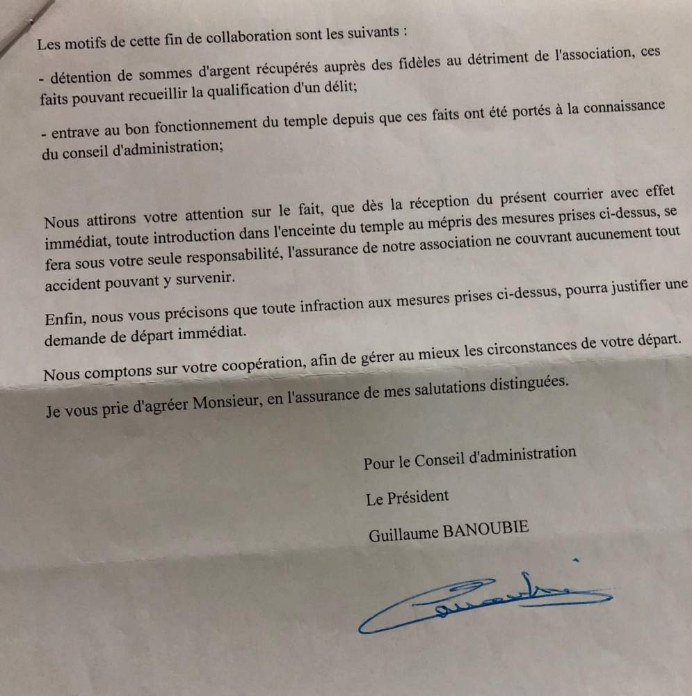 "STOP À CE PRÉSIDENT ET SON CONSEIL" DU TEMPLE TI-BAZAR, RÉCLAMENT LES FIDÈLES 