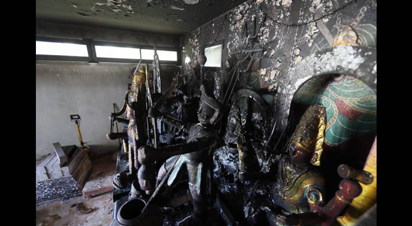 TEMPLE PANDIALÉ À SAINT-ANDRÉ : ENTRE STATUES VOLÉES ET KÔVIL INCENDIÉES TEMPLE PANDIALÉ À SAINT-ANDRÉ : ENTRE STATUES VOLÉES ET KÔVIL INCENDIÉES