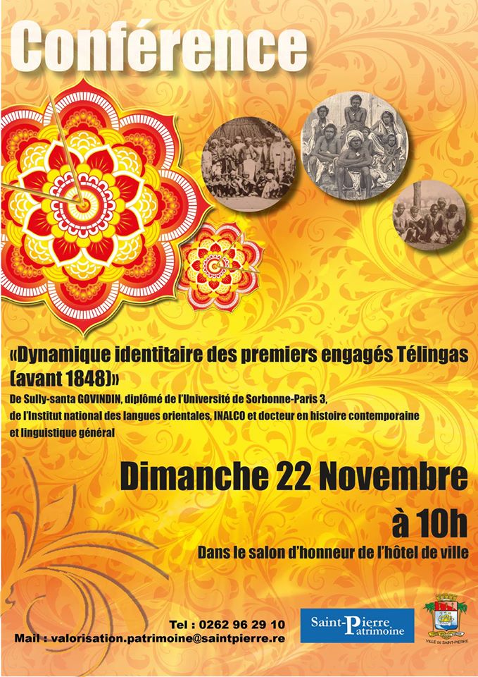 Conférence dans le cadre du Dipavali à Saint-Pierre le dimanche 22 novembre