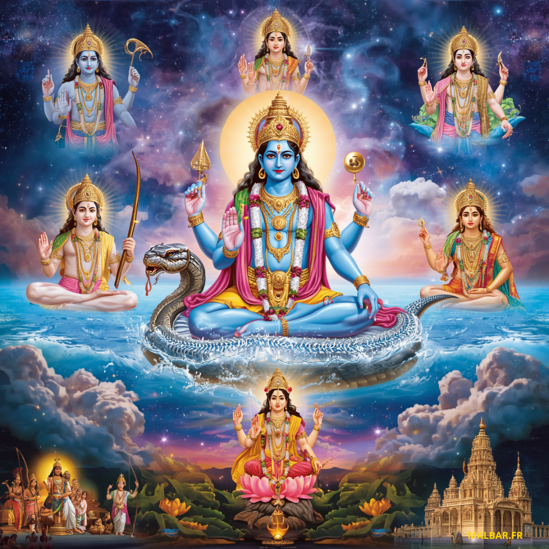LES CINQ FORMES SUPRÊMES DU SEIGNEUR VISHNU