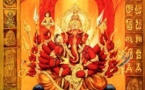 SEIGNEUR GANESH EN TANT QUE GUERRIER