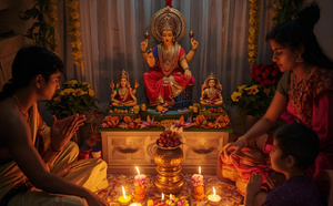 COMMENT RÉALISER LA PUJA DE LA DÉESSE LAKSHMI À LA MAISON PENDANT DIWALI COMMENT RÉALISER LA PUJA DE LA DÉESSE LAKSHMI À LA MAISON PENDANT DIWALI
