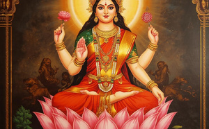 LA DÉESSE LAKSHMI ACCORDE NON SEULEMENT LA RICHESSE EXTÉRIEURE, MAIS AUSSI LA RICHESSE INTÉRIEURE