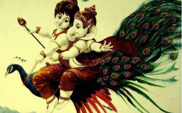 RELATION ENTRE GANESH ET KARTIKEYA 
