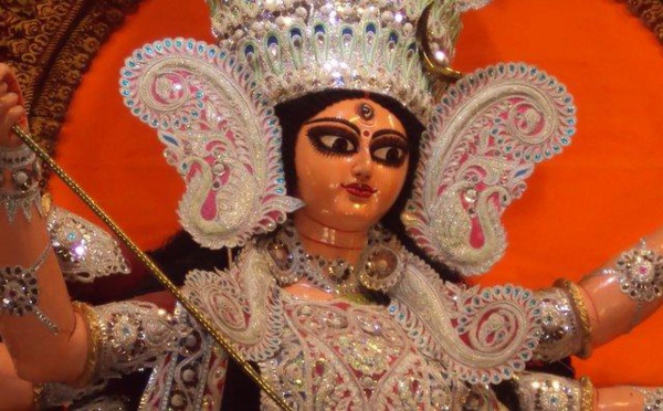 DÉESSE DURGA ET NEUF PLANÈTES