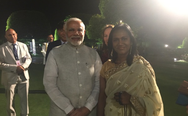 NADIA RAMASSAMY RENCONTRE LE PREMIER MINISTRE INDIEN NARENDRA MODI