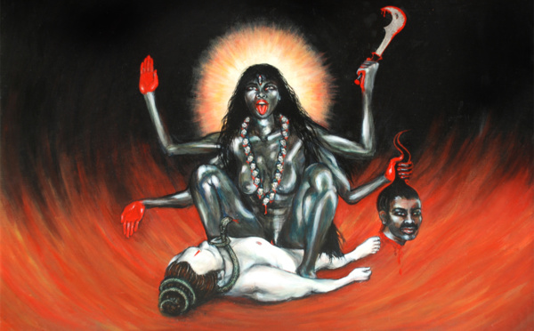 POURQUOI KÂLI SE TIENT-ELLE SUR LE SEIGNEUR SHIVA AVEC LA LANGUE QUI SORT ?