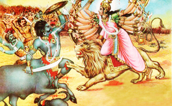 COMMENT ET POURQUOI LA DÉESSE DURGA A-T-ELLE TUÉ MAHISHASURA ?