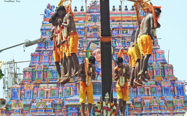 CÉLÉBRATION DE PANGUNI UTHIRAM 2019 AU TEMPLE KALAPET DE PONDICHÉRY 
