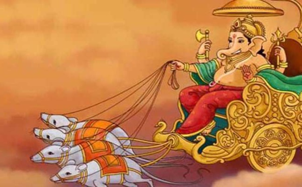 POURQUOI LE SEIGNEUR GANESH MONTE T-IL UNE SOURIS ?