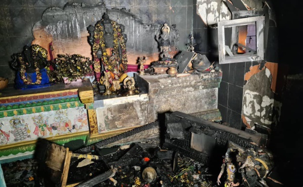 LE TEMPLE MARYEN PEROUMAL DE ST-ANDRÉ VICTIME DES FLAMMES 