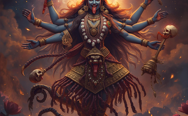 MAA KALI : LA DÉESSE FAROUCHE ET AIMANTE DE L’HINDOUISME