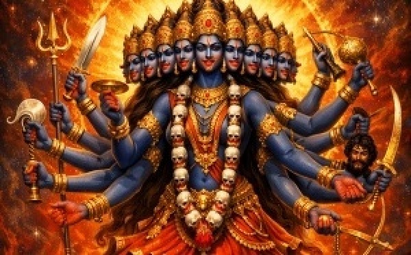 KALI – DIX TÊTES ET DIX JAMBES : SYMBOLISME ET SIGNIFICATION