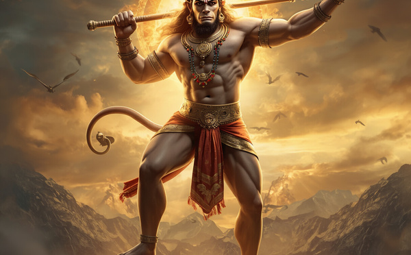 HANUMAN – SYMBOLE DE COURAGE, DE VAILLANCE ET DE DÉVOTION ABSOLUE