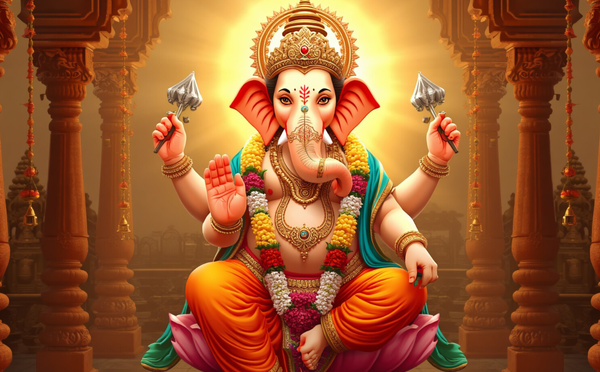 LES POUVOIRS DE GANESHA : COMMENT LE DIEU DES COMMENCEMENTS EST ASSOCIÉ À LA LEVÉE DES OBSTACLES ET À L’HARMONIE DE LA VIE