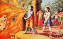 KRISHNA SAUVE SES AMIS DU FEU