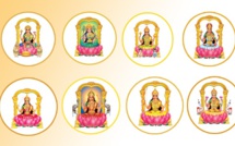 AVANTAGES D'ADORER LES 8 DIFFERENTES FORMES DE LA DÉESSE LAKSHMI