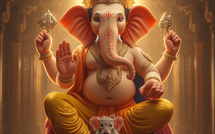 VÉHICULE DE LA SOURIS DE GANESHA COMME SYMBOLE D’UN ESPRIT HUMAIN AGITÉ